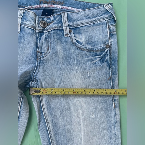 Amethyst low rise Jeans Faded Blue Flare Jeans size 0 juniors flap pockets - Picture 7 of 12